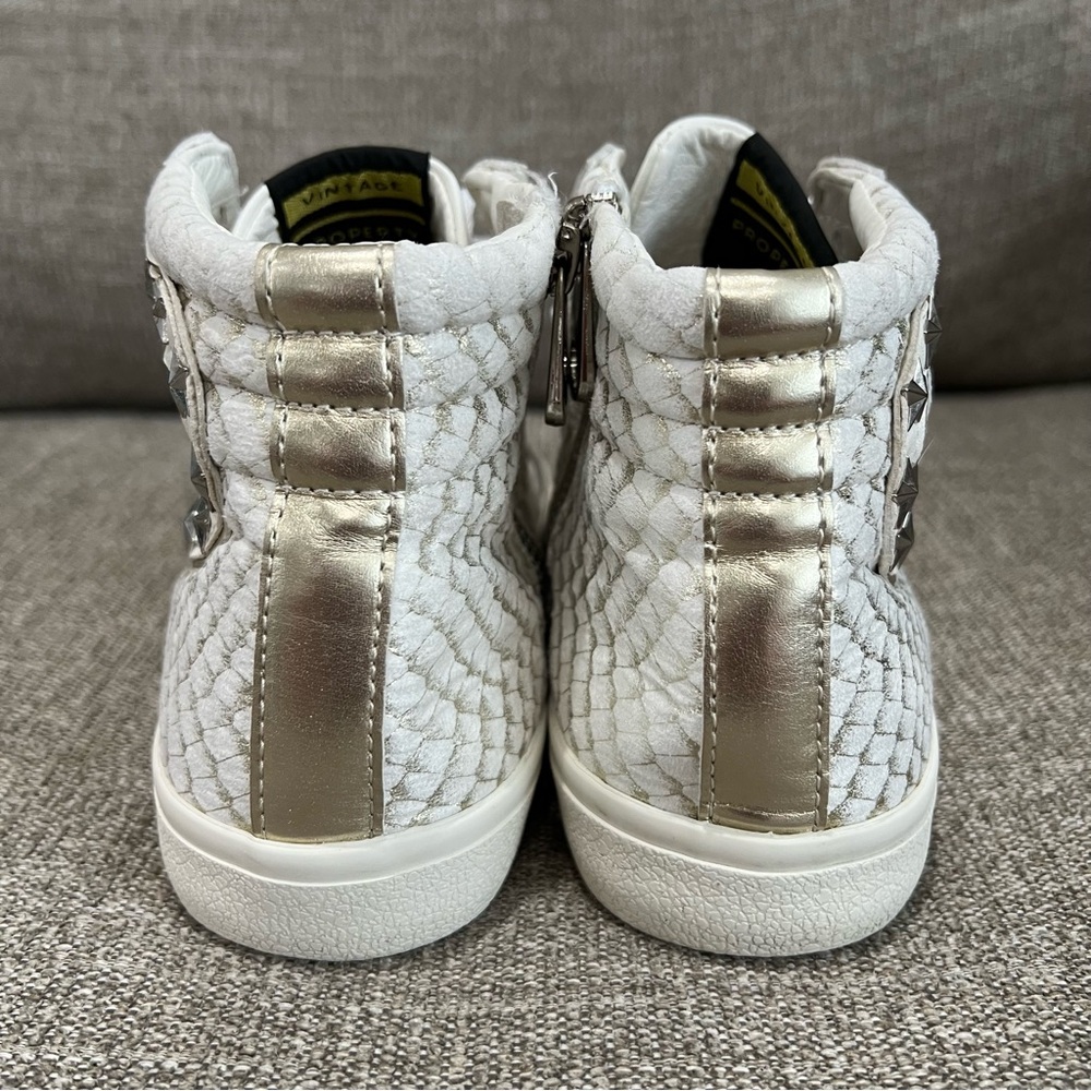 Vintage Havana Lynn Multi Mix Leather Sneakers Women’s 7 High Top Star Details - Picture 5 of 10